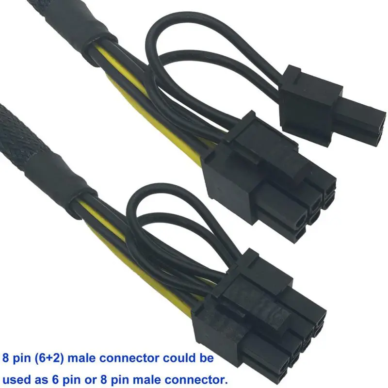 6 Pin PCI-E к 2 8 (6 + Pin) кабель питания сплиттер PCI Express Графическая карта разъем для ПК GPU