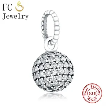 

FC Jewelry Fit Original Pandora Charm Bracelet 100% 925 Silver Ball Lamp Cubic Zirconia Bead Making Reflexions Berloque 2020 NEW