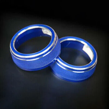 

2pcs Aluminum Alloy Console AC Switch Control Trim Blue For Toyota RAV4 2019-20