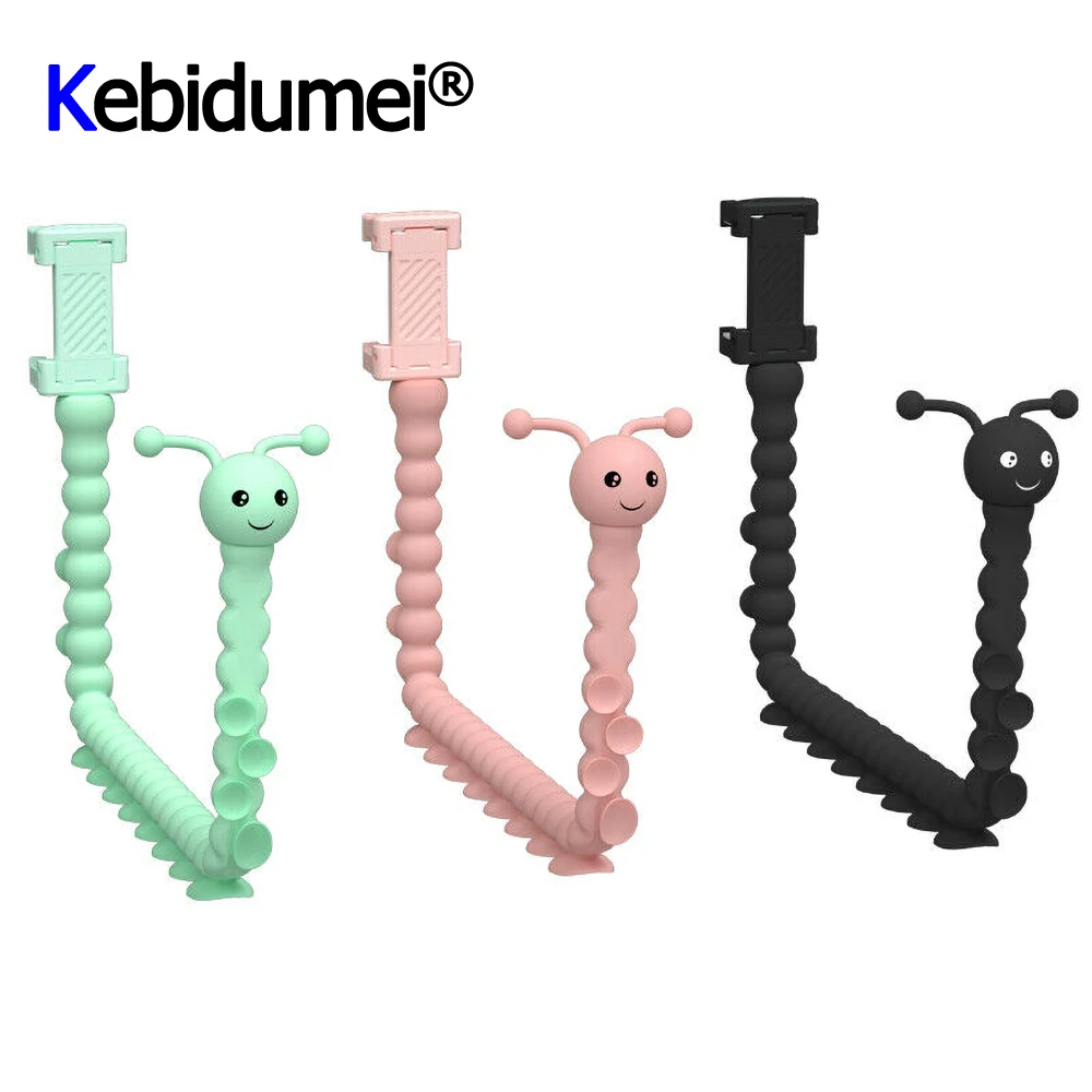 

Phone Stand Holder Cute Worm Lazy Phone Desk Wall Bracket Mount Flexible Adsorption Portable Universal Holder For Mobile Phone