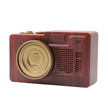 

Retro Bluetooth Speaker Mini Portable Wooden Bluetooth Speaker Subwoofer Wireless Stereo Subwoofer with FM Radio TF Card