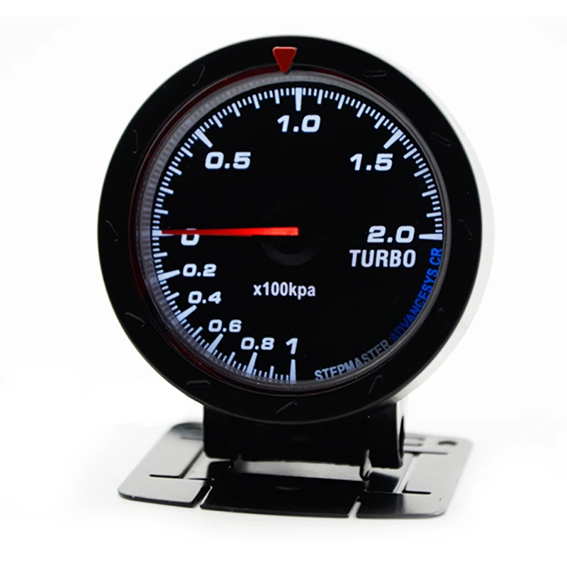 DepoTuning 2," 60 мм 12 в автомобильный манометр Boost Turbo Gauge-1-2BAR черное лицо с датчик турбонаддува с поддержкой