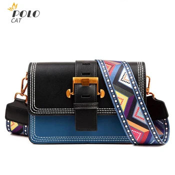 

Fashion Colors Wide Strap Famous Designer PU Leather Women's Handbags Purses 2020 NEW Women Shoulder Crossbody Bag Chic Bags