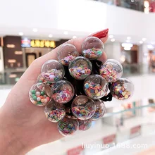 Детская повязка для волос, повязка для волос, милая повязка для волос для девочек, южные аксессуары для волос, Корея, стеклянный шар, детский черный и белый с