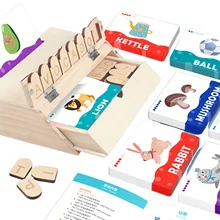 Jeu d'orthographe pour enfants de 3 à 8 ans, jeu d'alphabet, lecture et orthographe de mots et d'objets, reconnaissance, jouets préscolaires