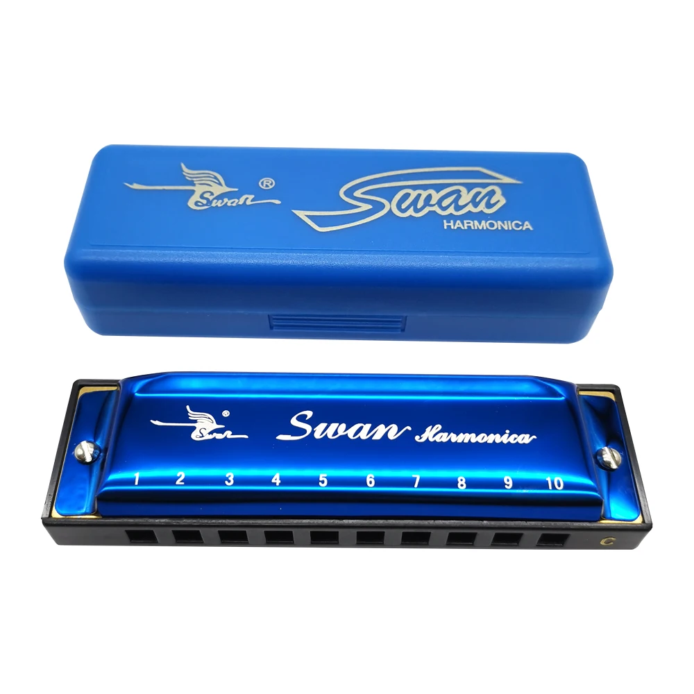 10 Holes Blues Harmonica Diatonic Gift Mouth Harp Available in Three Colors Beginners Adults Professional Players Instruments
