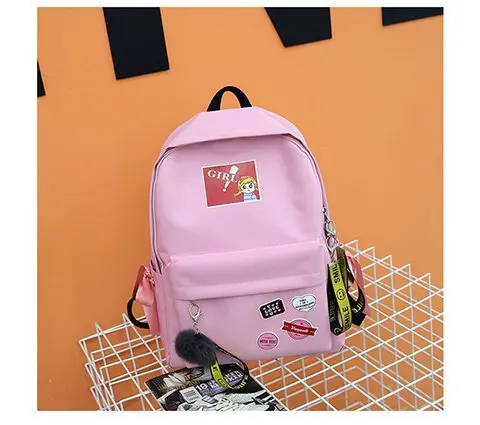 Школьная сумка Для женщин корейско-Стиль Harajuku Ulzzang школьников большой вместимости, рюкзак в студенческом стиле Универсальный ноутбук Bac
