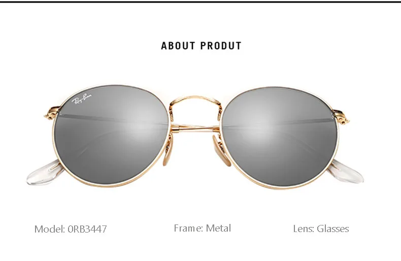 RayBan RB3447 женские круглые солнцезащитные очки, поляризационные Мужские Женские винтажные очки, аксессуары, солнцезащитные очки, ретро очки для вождения
