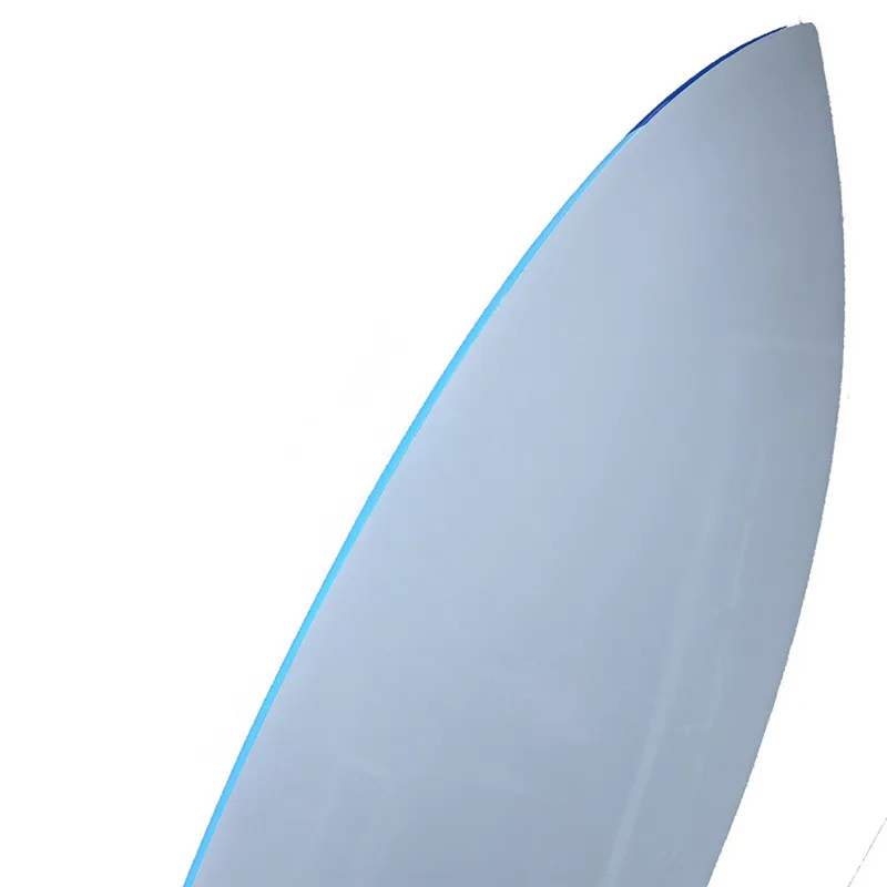 51.5" Epoxy EPS Surf Skimboard Medium Swallow Tail Blue Pin Stripe Carbon Rail 