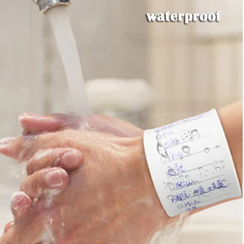 

Reusable Erasable Wearable Silicone Memo Waterproof Wrist Band Portable Notes HKS99