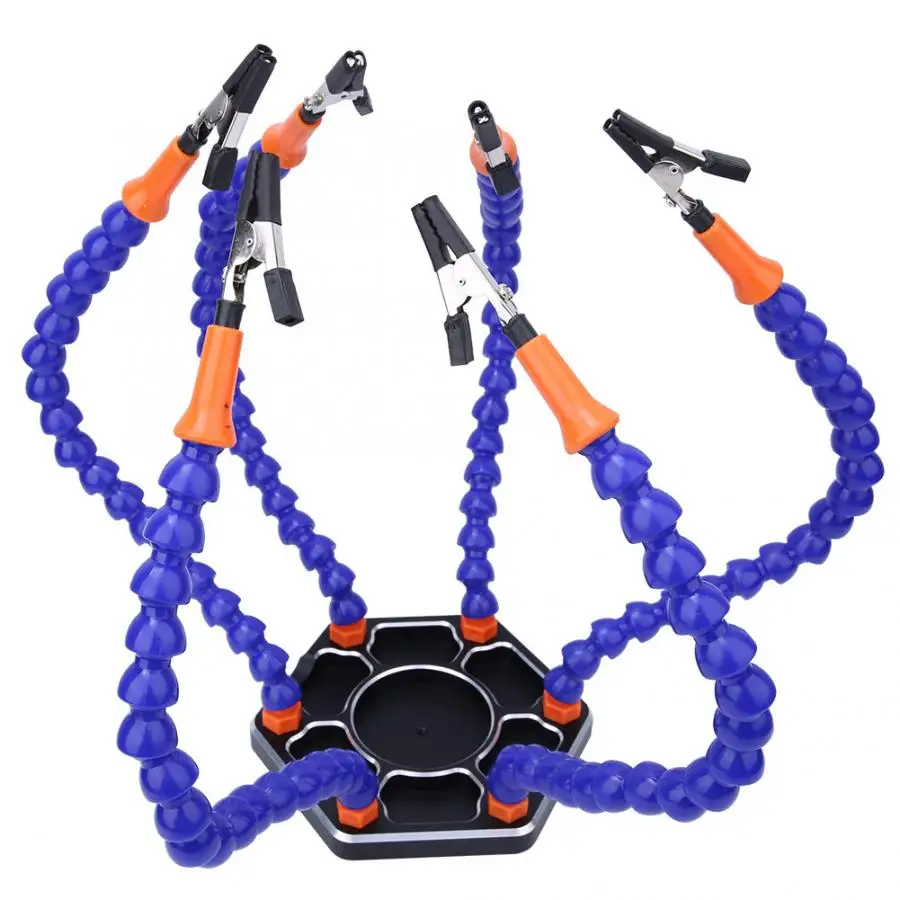 6 Flexible Arms Soldering Third Hand PCB Holder Stand Helping Clamp Aid Welding Tool | Инструменты