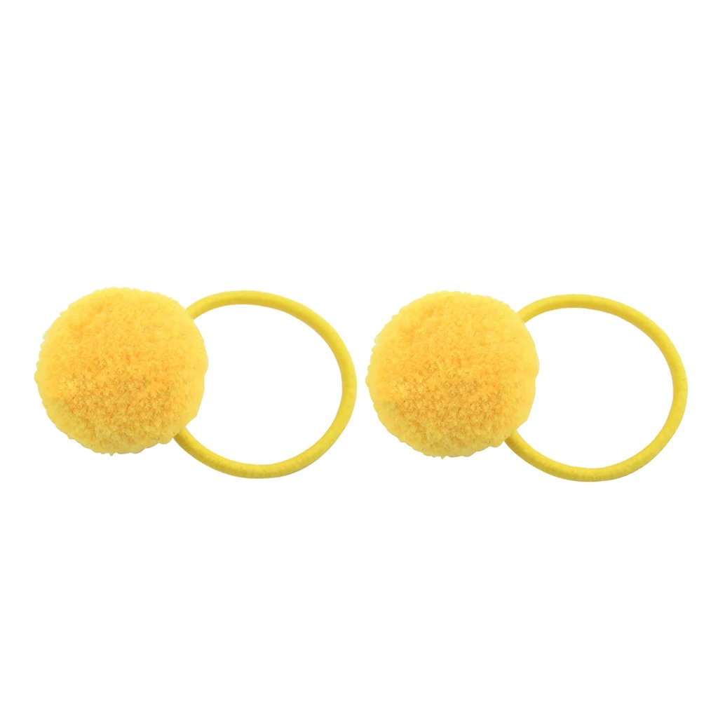 Hair Bands with Fuzzy Hair Ball,  Elastic and Durable,Simple but Stylish, Match Most Outfits, for All Age, All Occasions