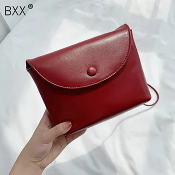

[BXX] Women's Single Shoulder Crossbody Bag All-match Solid Color Flap 2020 Brand Designer Personality PU Leather Bag HI170