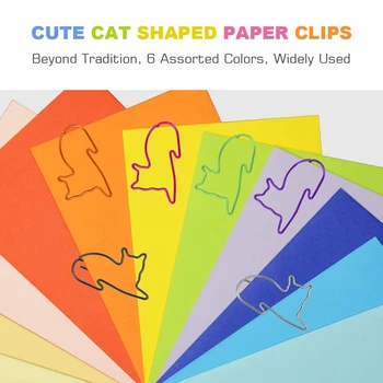 

Cat Paper Clips 100 Pcs Cat Gifts for Cat Lovers Cat Office Supplies for Teacher Office Gifts Cat for Lover