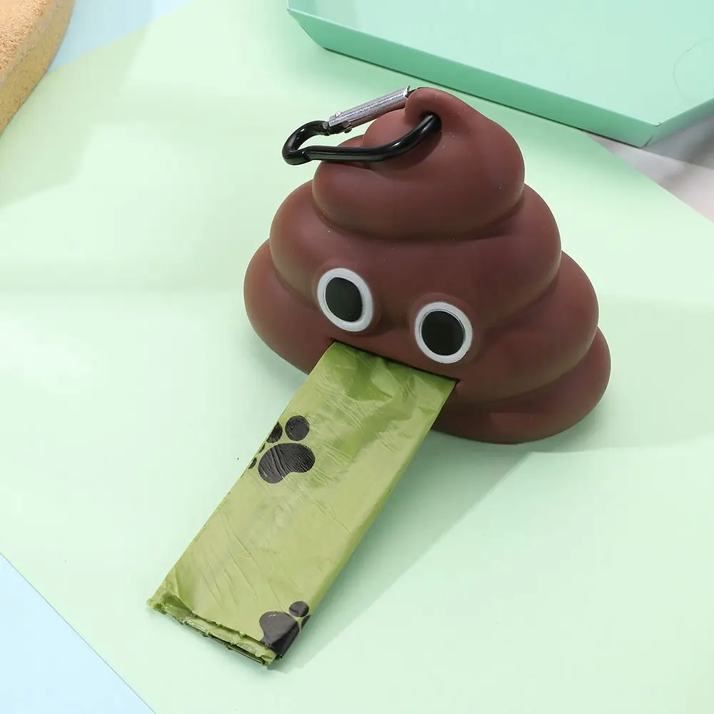 Pet Waste Bag Dispenser Poop Bag Dogs Cat Trash Carrier Pet Loader Cleaning Tool Products Fecal Shape Outdoor Portable