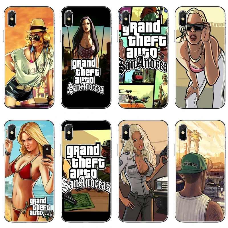 Accessories Phone Case For iPhone 11 Pro XS Max XR X 8 7 6 6S Plus 5 5S SE 4S 4 iPod Touch 5 6 GTA Grand Theft Auto San Andreas iphone 7 case