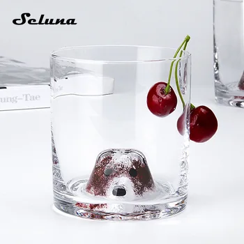 

400ml Cartoon Animal Glass Bottom 3D Bear Fox Handmade Coffee Cup cups and mugs for Gift Tea Cup Wine Cup Mug Japanese Style