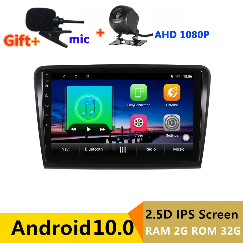 Автомагнитола 2 din android 10 для Skoda Superb B6 2008 09 2010 11 12 2013 2015 GPS DVD мультимедийный плеер |