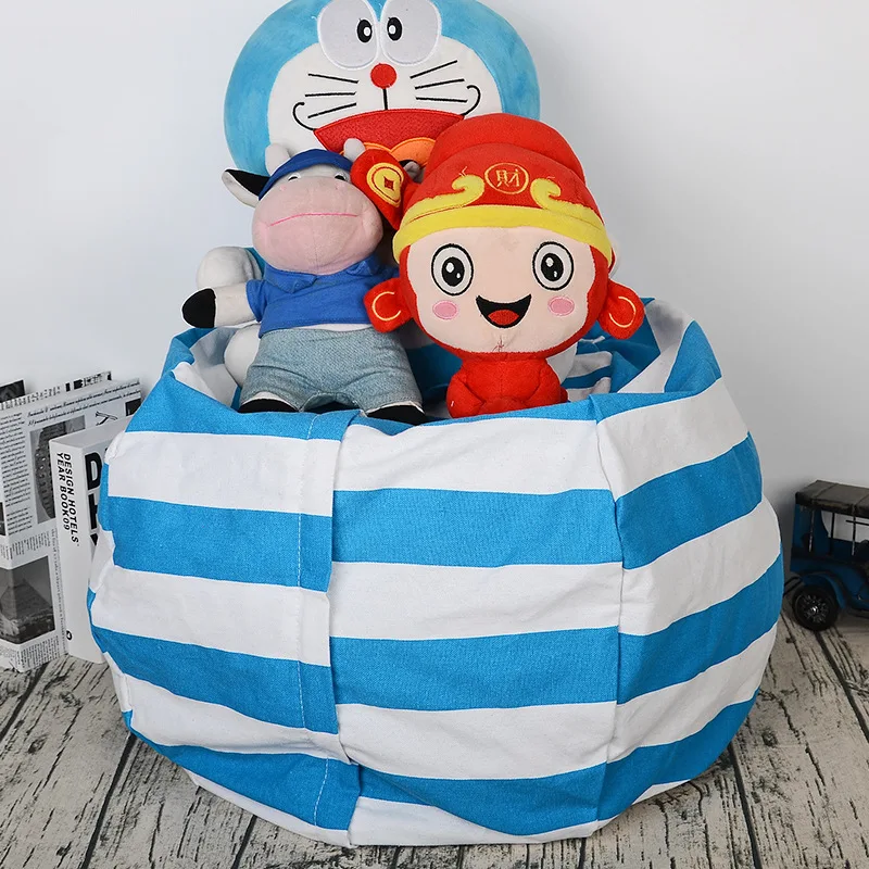 66/60/45CM Stuffed Animal Storage Bean Bag Chair Kids Toys Stuff Bags Sit Zip Canvas Children Plush Toy Organizer Soft Pouch | Дом и сад