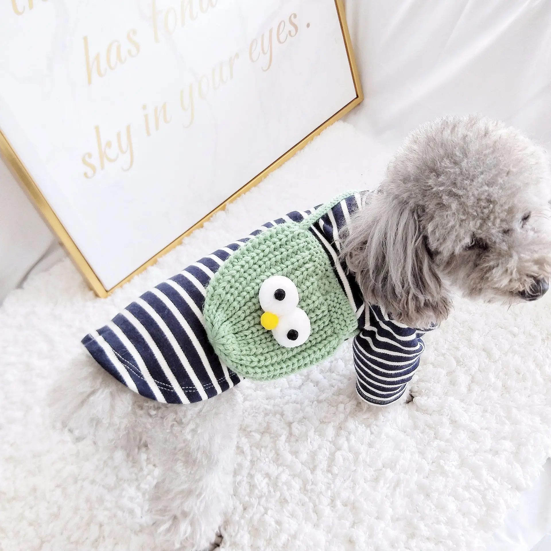 Pet out from the backpack small Outing snack pack Portable cat bag Teddy bear knitting Animal shape Cute Dog Bag | Дом и сад
