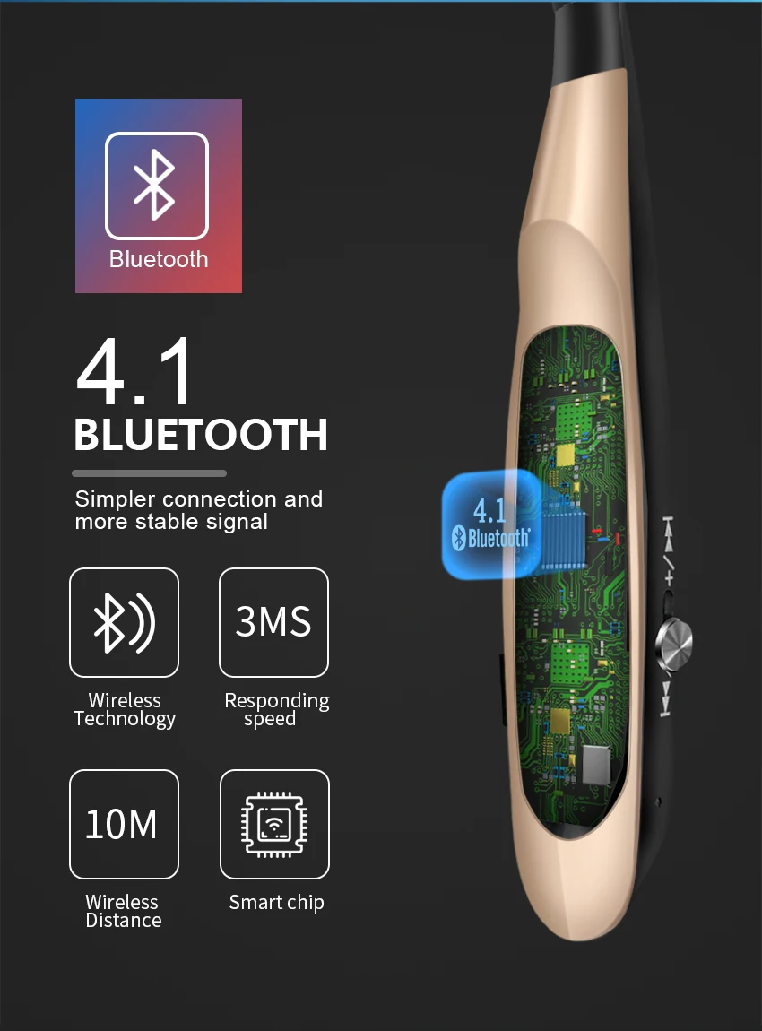 Bluetooth наушники беспроводные наушники для бега спорт бас звук беспроводные шейные наушники с микрофоном для Iphone Xiaomi наушники