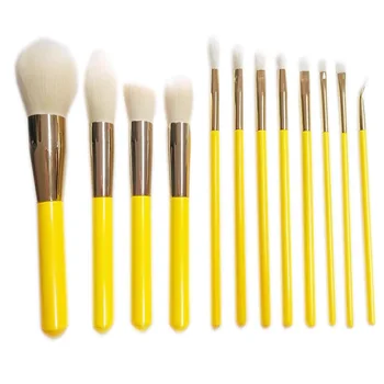 

Makeup Brushes Set 12pcs/lot Eye Make Up Brush Eyeshadow Blending Eyeliner Eyelash Eyebrow Cosmetic Kit Little yellow duck