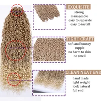 Synthétique déesse Locs Crochet cheveux tresses bouclés Faux Locs tressage Extensions de cheveux perruque pour les femmes noir Hippie Boho Style 6