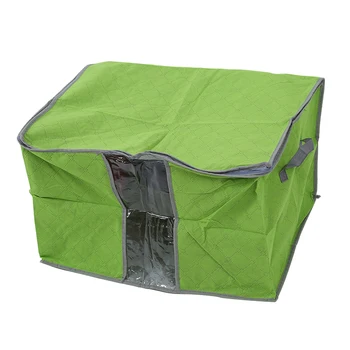 

Green Quilt Blanket Pillow Under Bed Storage Bag Box Container Non-woven Fabric