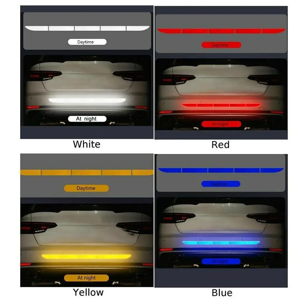 Нано Светоотражающая наклейка для автомобиля Предупреждение льная лента бесследная Защитная Наклейка для автомобиля предупреждающая на кузов багажника внешние автомобильные аксессуары