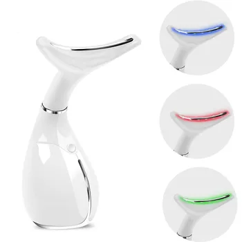 

LED Photon Therapy Neck and Face Lifting Massager Vibration Skin Tighten Massage Reduce Double Chin Anti-Wrinkle Remove Device