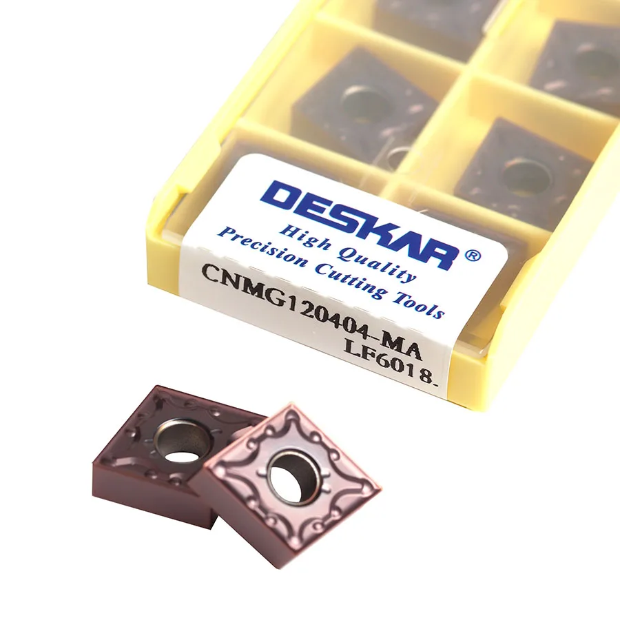 10 Stück DESKAR CNMG120404 MA CNMG120408 MA LF6018 Drehmeißel für CNC-Drehmaschinen zur Bearbeitung von Edelstahl – Detail 1