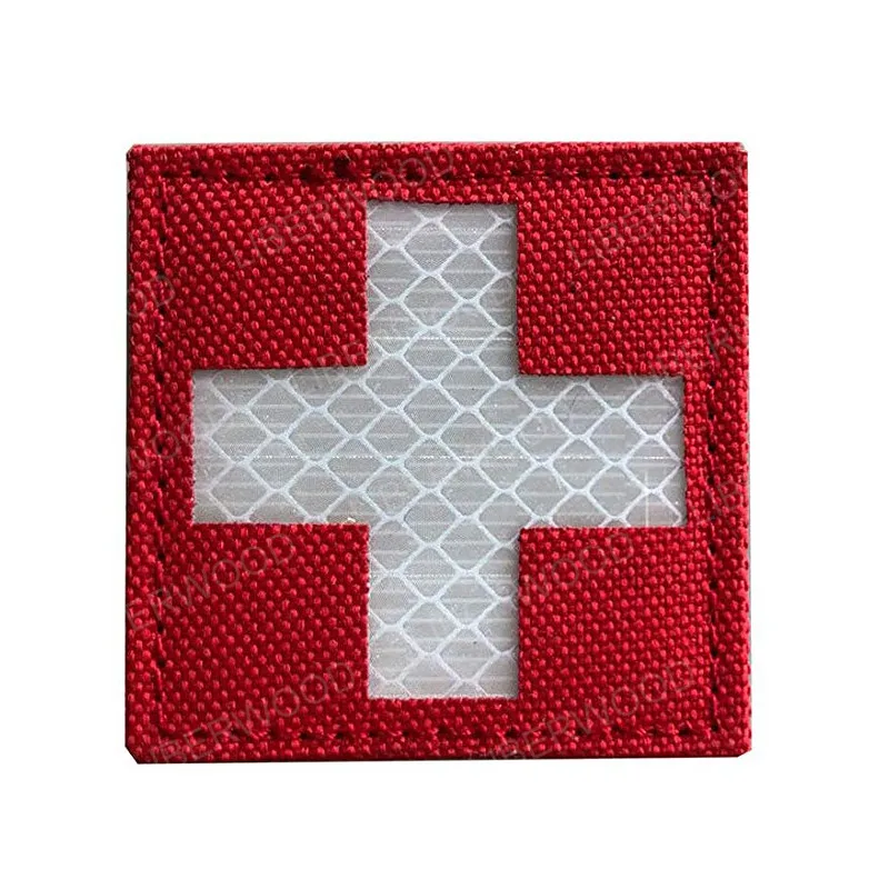 Светоотражающий медицинский EMT Star of Life многоцветный спасательный IR Chapter армейский значок крест тактический боевой аппликация эмблем обруч и петля - Цвет: 12