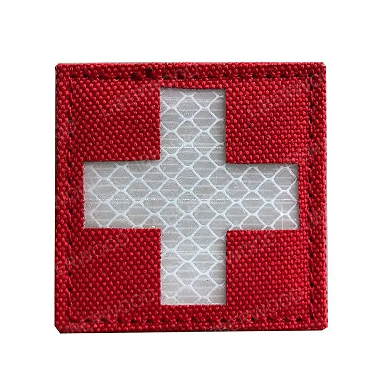 12 Светоотражающий медицинский EMT Star of Life многоцветный спасательный IR Chapter армейский значок крест тактический боевой аппликация эмблем обруч и петля - Цвет: 12