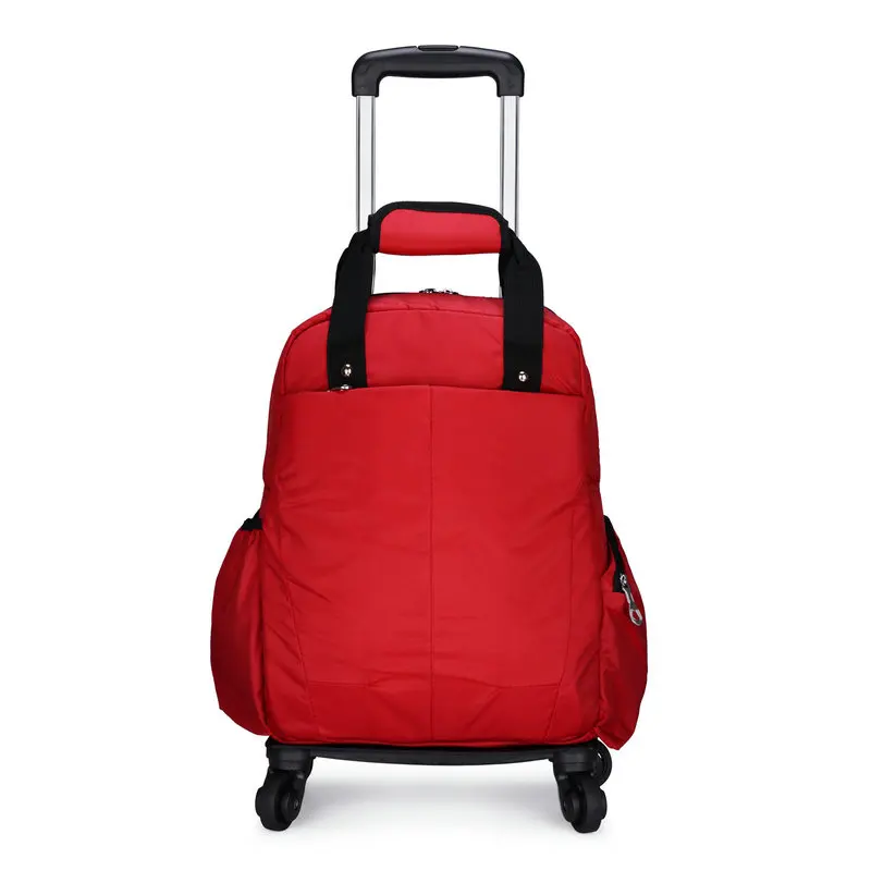 Сумка на колесиках, универсальный рюкзак на колесиках, вместительная Водонепроницаемая Дорожная сумка на колесиках, легкая сумка для компьютера, сумка для посадки - Цвет: Красный