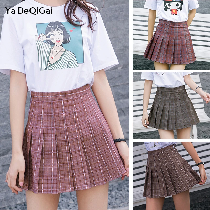 Новая летняя женская плиссированная юбка, милая Корейская элегантная плиссированная юбка с высокой талией, для соревнований, для девочек, для отдыха