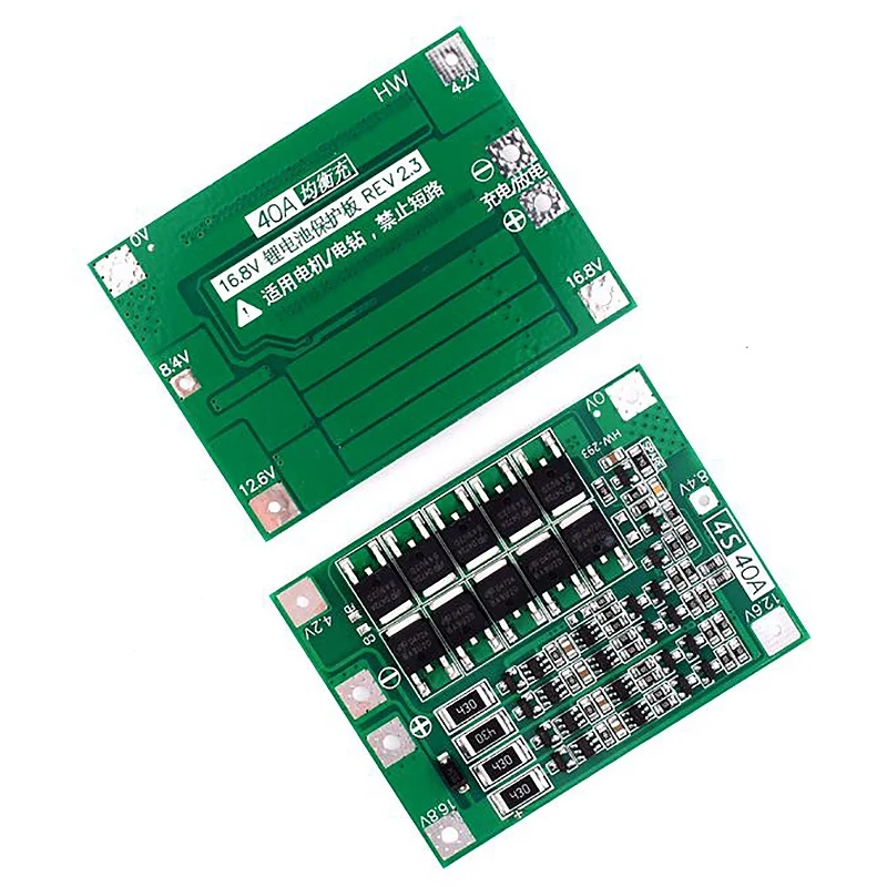 4S 40A литий-ионная батарея 18650 зарядное устройство Pcb плата защиты BMS с балансом для бурильного двигателя 14,8 в 16,8 в Lipo модуль