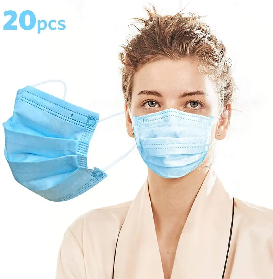 

Disposable protective mask PM2.5 Anti Pollution 3layer Mask Dust Protection Masks Mouth Unisex Muffle for Allergy Asthma Travel