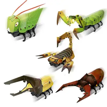 

DIY Electric Walking Mantis Insect Sound Light Assembly Model Education Kids Toy exercise the ability of using hands and brains