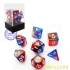 Bescon New Moonstone Dice Valor Stone, Polyhedral Dice Set of 7 2
