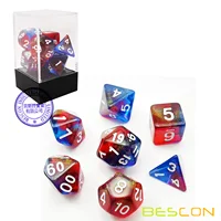 Bescon New Moonstone Dice Valor Stone, Polyhedral Dice Set of 7 2