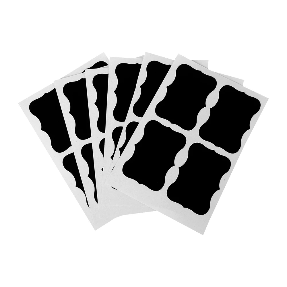 40pcs 48 шт., водонепроницаемая наклейка для доски, этикетка, меловая доска, клейкие бирки, бутылка для банок, органайзер, ремесло, Кухонное украшение для дома с маркером - Цвет: 40pcs