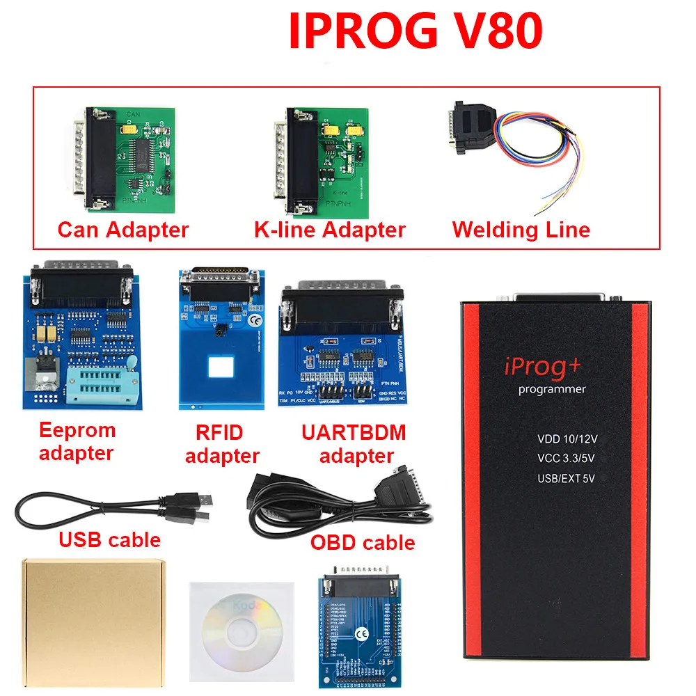 V80 Iprog программист поддержка IMMO+ коррекция пробега+ сброс подушки безопасности до года Замена Carprog/Digiprog/tango