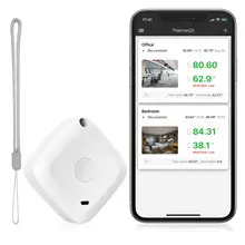 ORIA thermomètre sans fil hygromètre capteur enregistreur de données numérique C/F intérieur extérieur Bluetooth température humidité mètre alarme