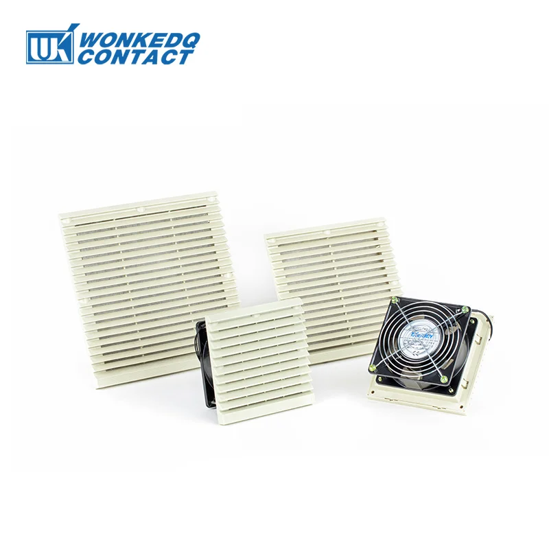 Cabinet Ventilation Filter Set Shutters Cooling Fan Grille Louvers Blower Exhaust Filter Panel 120mm 230V Without Fan