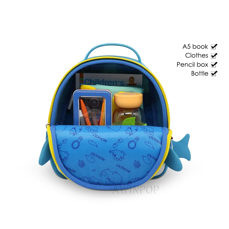 3D мультфильм КИТ школьные ранцы для мальчиков девочек милые животные дизайн водонепроницаемый детские сумки детские школьные рюкзаки Mochila Infantil
