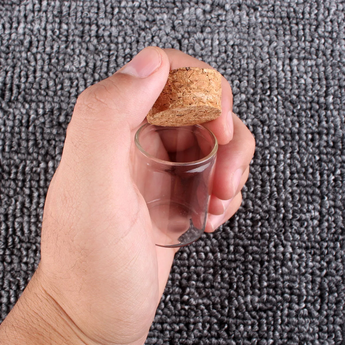 12 pieces 15ml Lab Glassware Glass Test Tube with Cork Stopper Tiny Glass Spice Jars Vials 30*40mm for Art DIY Crafts