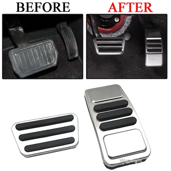 

Wooeight 2x Non-slip Sport Car Accelerator Footrest Pedal Brake Clutch Pad Cover Fit for Ford Mustang 2015 2016 2017 2018 2019