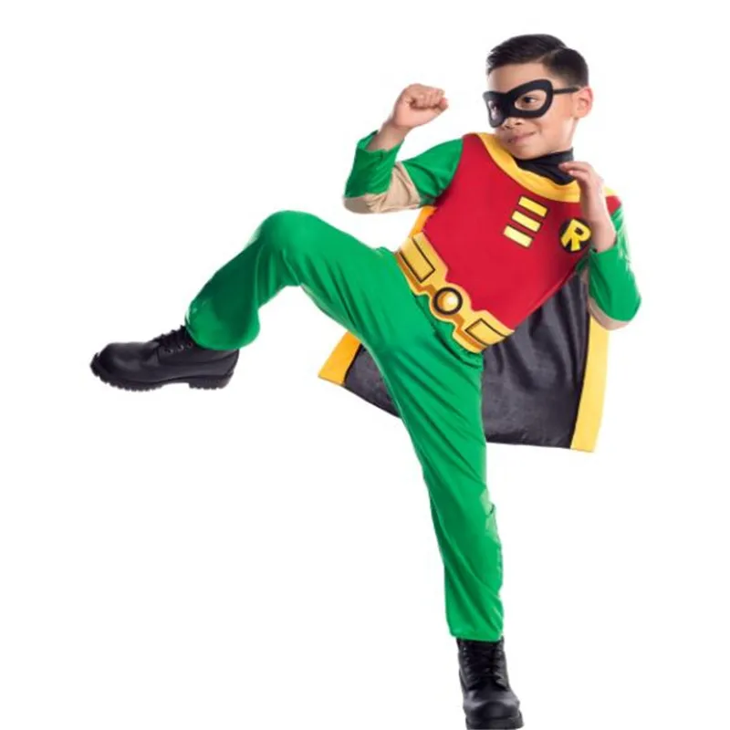

Young Justice Teen Titan Batman Tim Drake Robin Movie Character Halloween Cosplay Costume Muscle Jumpsuits bodysuit