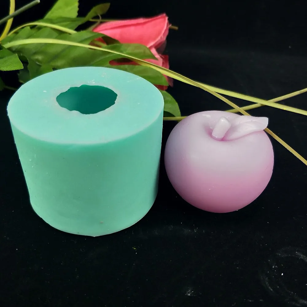 SG0012 PRZY силиконовые формы помадка торт плесень 3D Яблоко Фрукты плесень яблоко форма для мыла свеч Аромат камень формы смолы глины формы