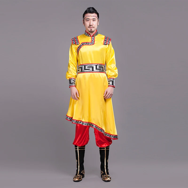 Новые традиционные монгольские костюмы для мужчин пастбища Национальный Чингисхан езда Танец сценическое представление Азии взрослых Waer - Цвет: Color5